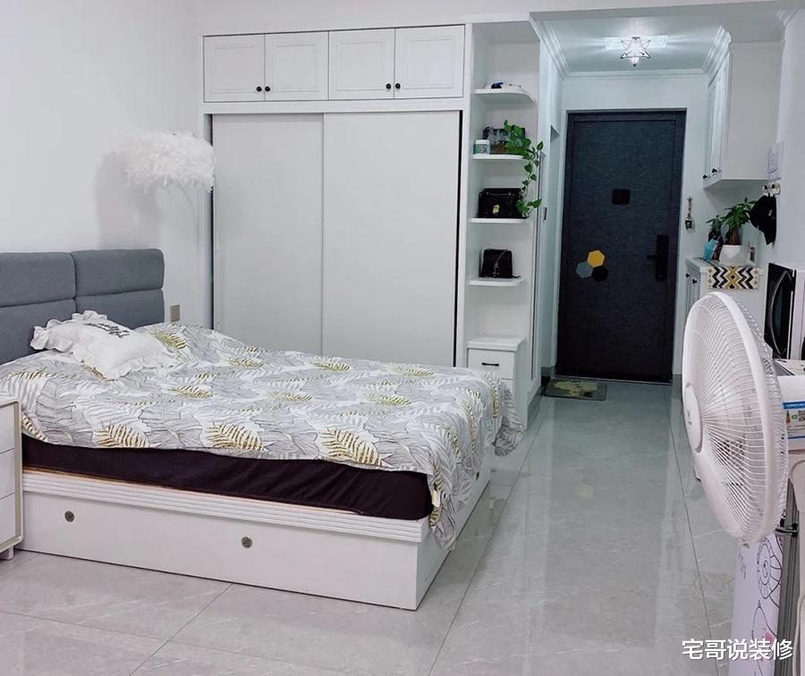 90后女孩37㎡小家火了，厨房在阳台，客厅与卧室共用，安全感爆棚