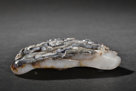 和田玉籽料|和田玉籽料松鹤延年人物摆件