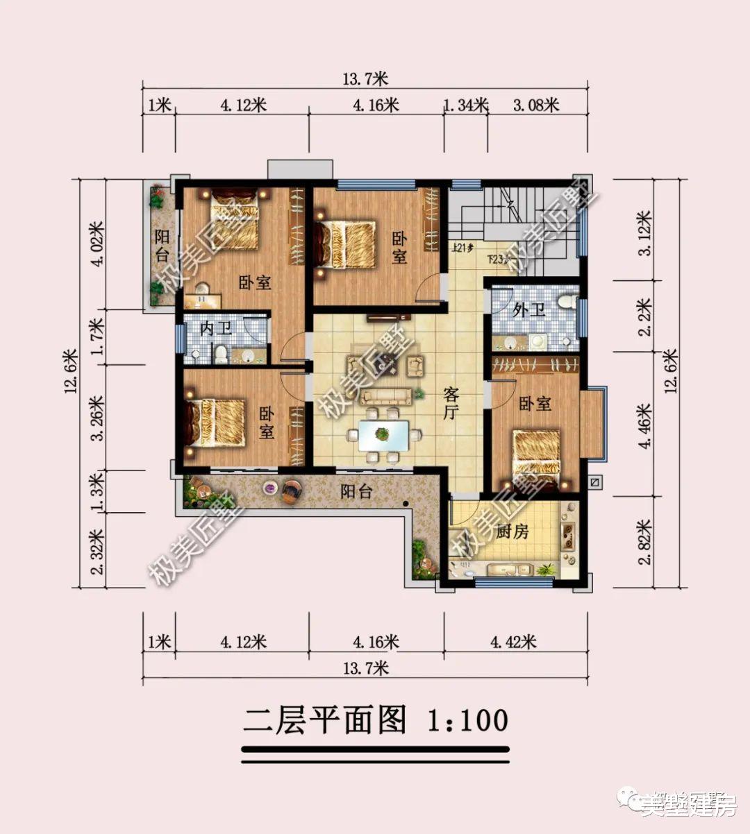 L型带点现代风元素的三层新中式别墅,您中意嘛?