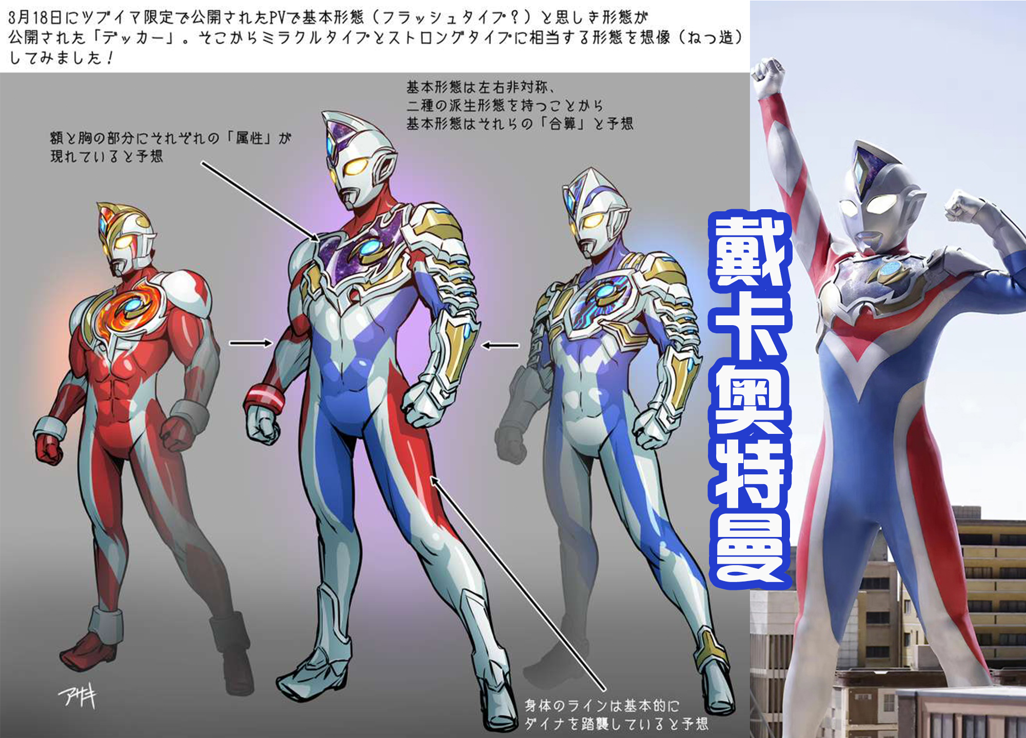 原创|黑田重新绘制戴卡三大形态,奇迹和强壮形态是原创,比皮套帅吗?