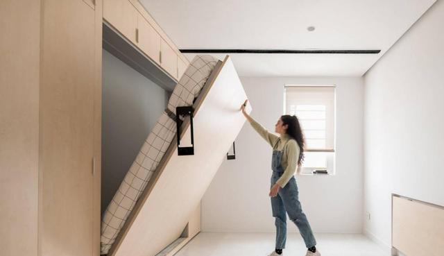 不服不行!45的房子,她靠2面活动墙,直接摇身一变成两室一厅