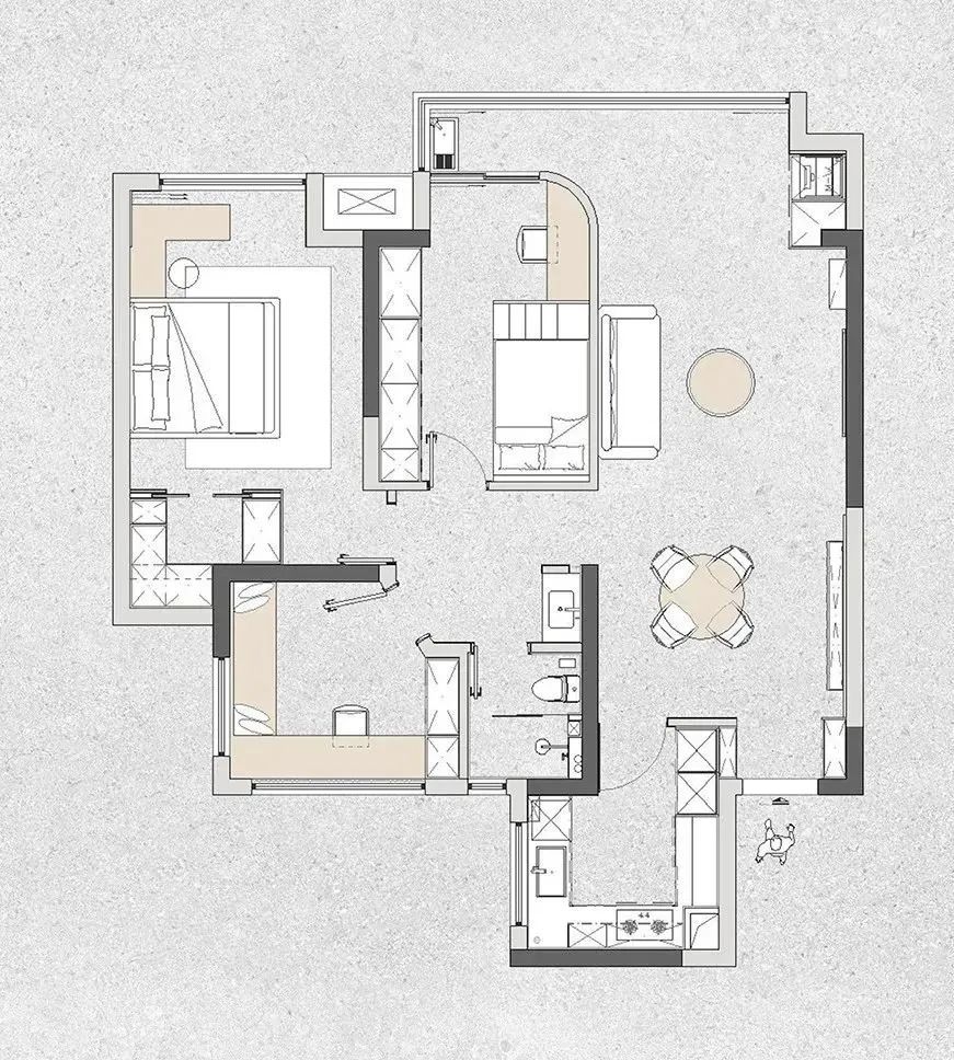 刚完工的117㎡北欧风新房,牛油果绿背景墙好养眼!