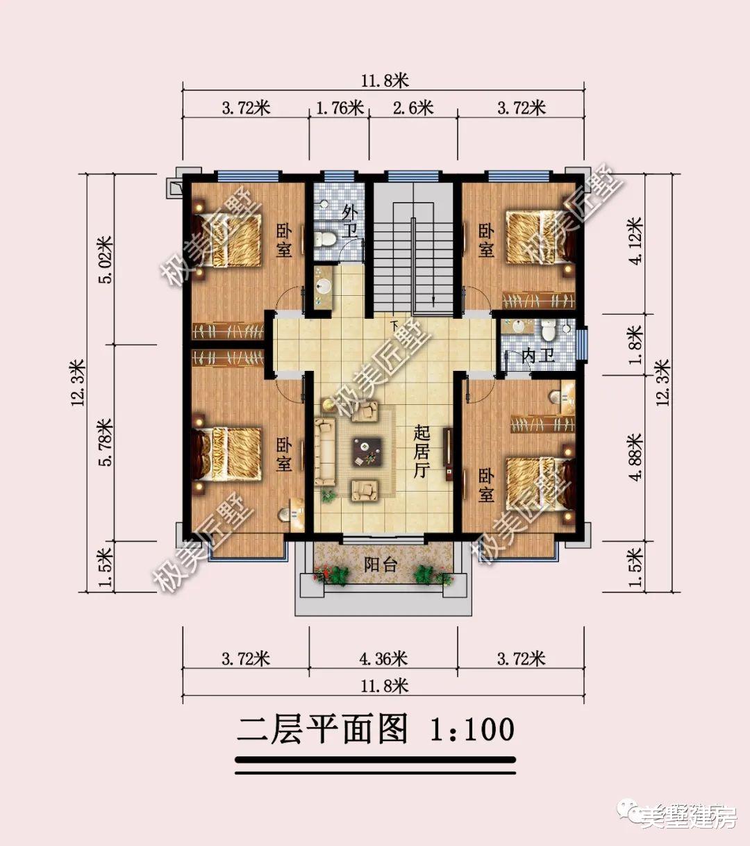 二层坡屋顶中式别墅，一样的别墅，不一样的味道！