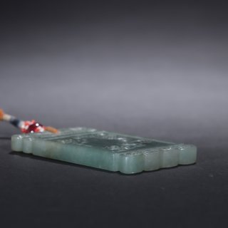 |旧藏-老坑油青翡翠“福在眼前”挂牌