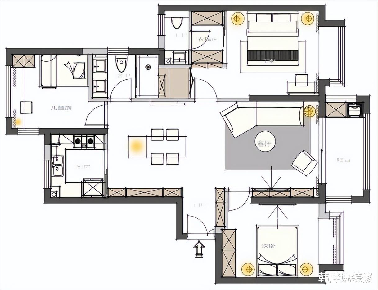 比起档次感,119㎡更注重舒适度!忍不住想多看两眼