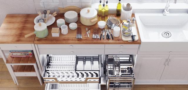 划重点,先搞懂厨房收纳“黄金区”,动线流畅,人性化设计更省力