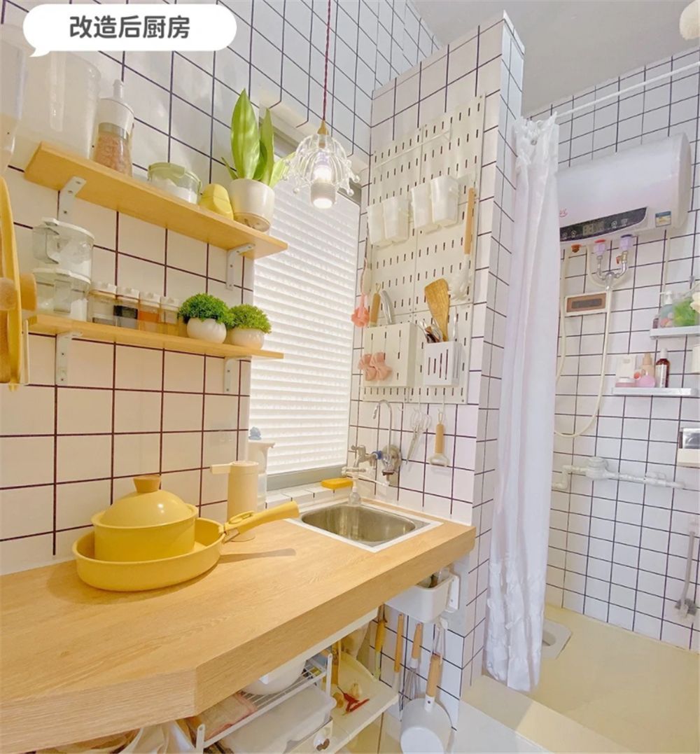 广东姑娘自己动手,装修22㎡一居室“老破小”,改造前后差别太大