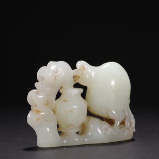 |旧藏·老和田玉一身平安摆件