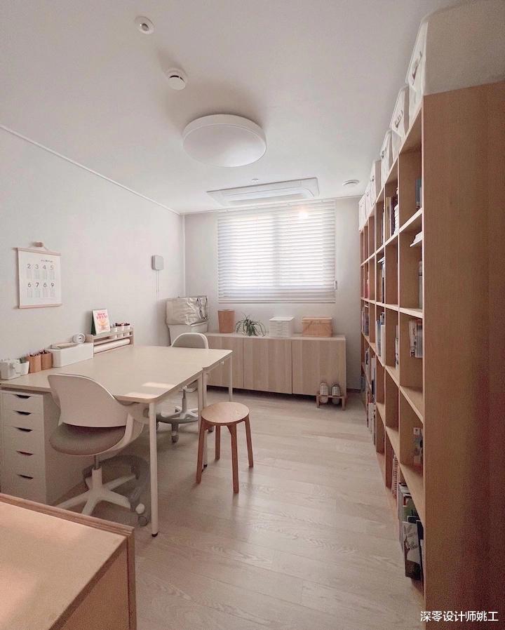 128㎡带三室两厅两卫,白+原木色调厨房,自带一股烟火气儿