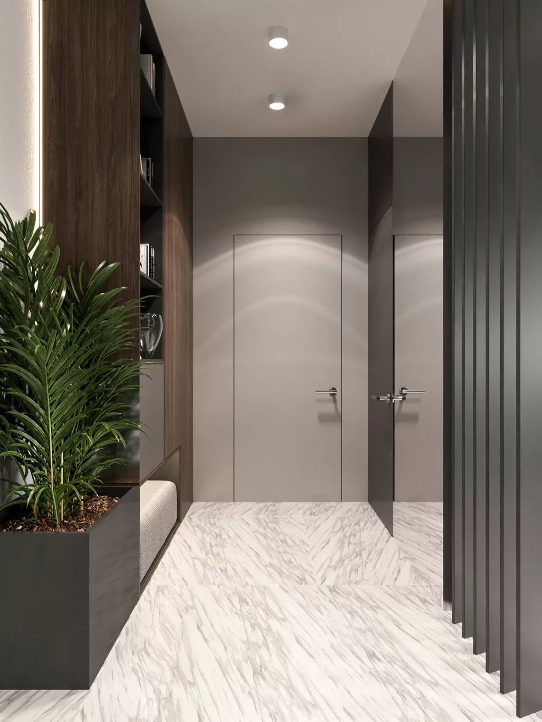 门厅鞋柜+衣柜的设计,实用又上档次,衣帽间都可以省了!