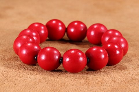 红雪|【藏传精品红雪巴琉璃手串】