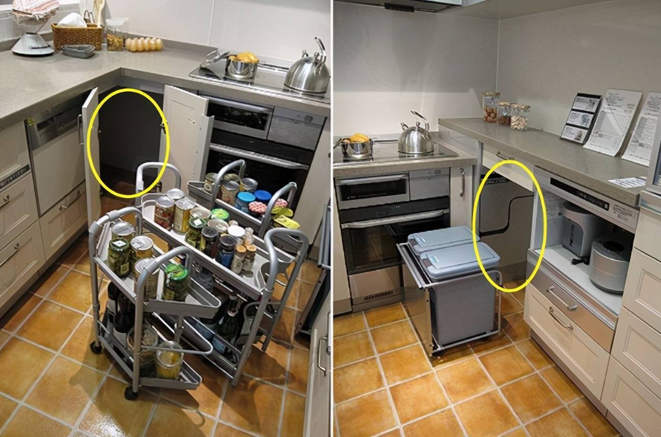 收获新设计技巧，这样做橱柜转角留空，省钱省力还多出2倍储物！