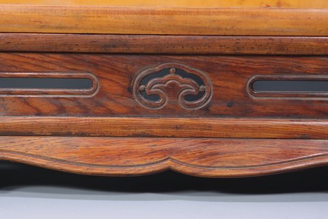 文玩|清代:黄花梨镶天然林芝·文房插屏