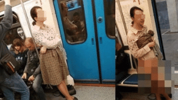 女子要男子让座，反问凭什么，女子脱下内裤，就凭这个！