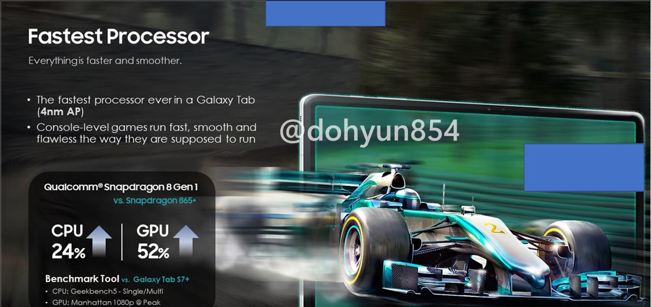 电池|不只是S22,Galaxy Tab S8平板系列的数据也被完整泄露了!