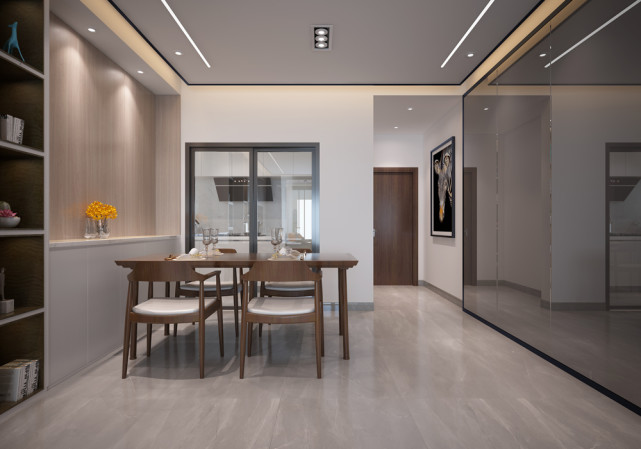 120平现代风三居室,灰色和米黄色让灰暗的空间一下子亮起来