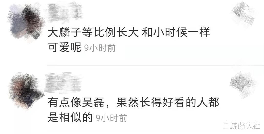 邓莎|邓莎8岁儿子烫头！大麟子五官长开酷似妈妈，五官清秀被赞像吴磊