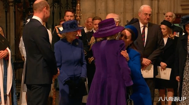 欧美明星|卡米拉被婆婆确定王后位后,穿着高贵紫色出镜,凯特向她行屈膝礼