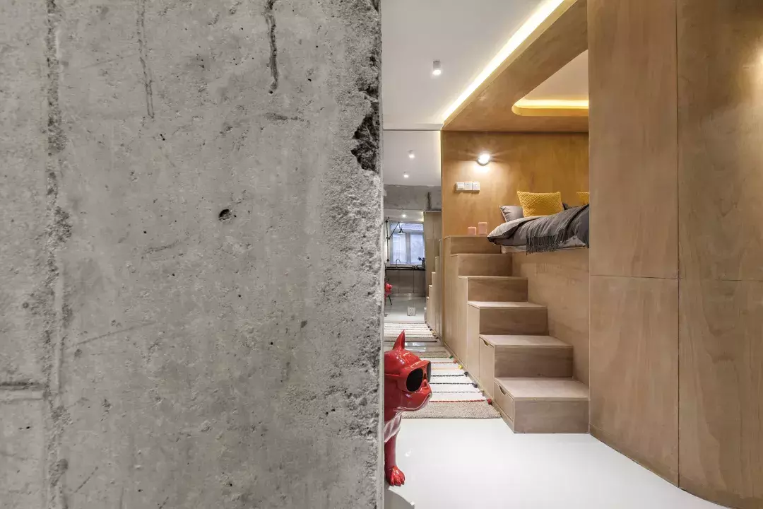 48㎡小户型公寓大改造,旋转10°的设计引起了质变!