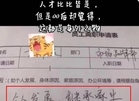 00后|“00后”毕业生辞职信走红，理由简单直白，说出打工人的心声