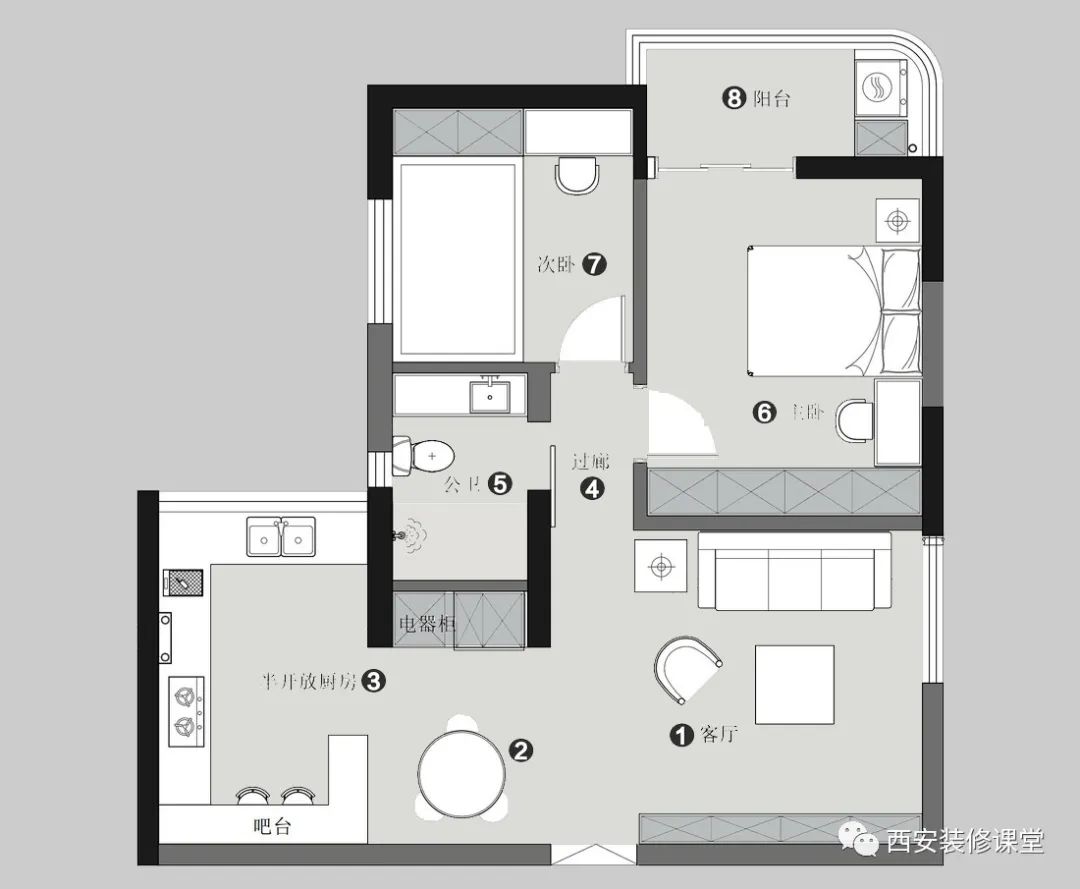 85㎡老房改造日式暖居,还有开放式厨房