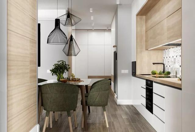 48平方米的“大单间”设计,实木装饰温馨,现代风格好看又实用