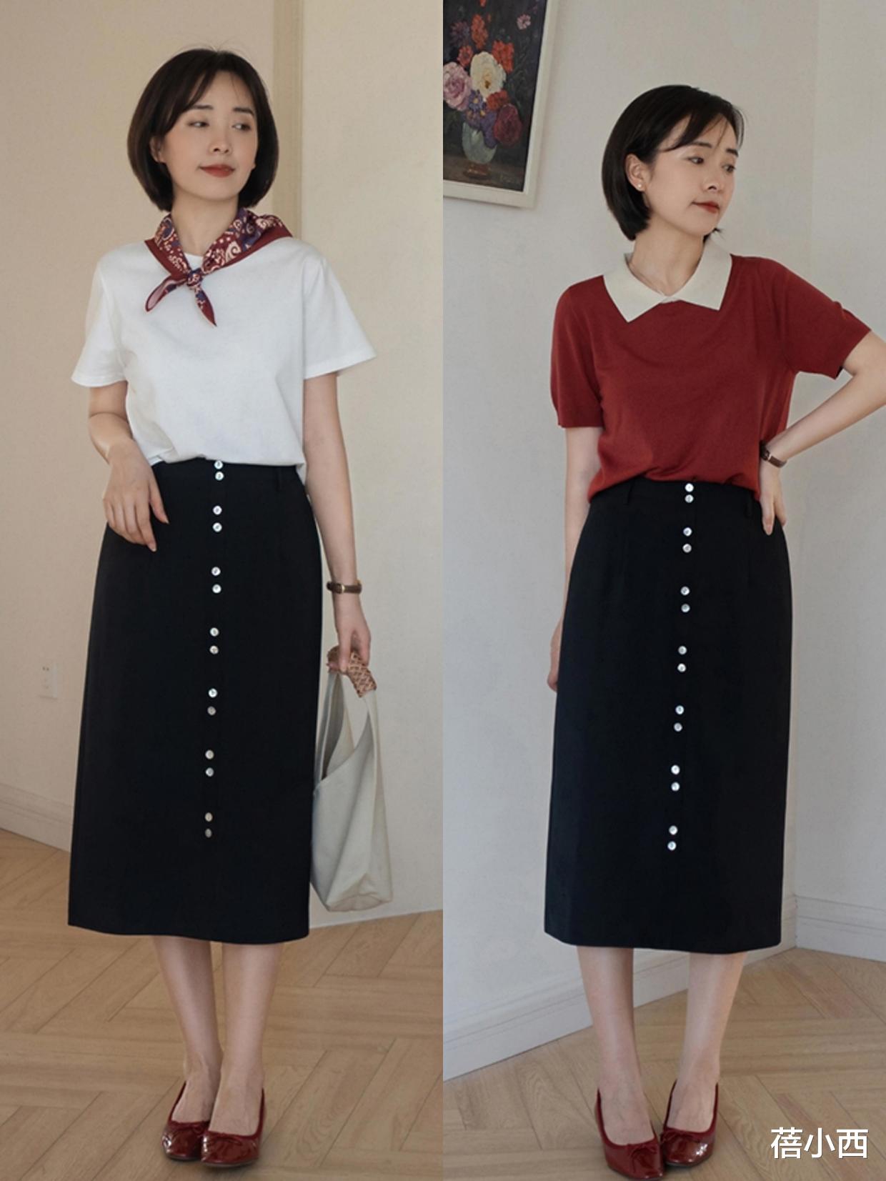 比换季更烦恼的是穿衣搭配，放弃牛仔裤吧，这些半身裙更显气质