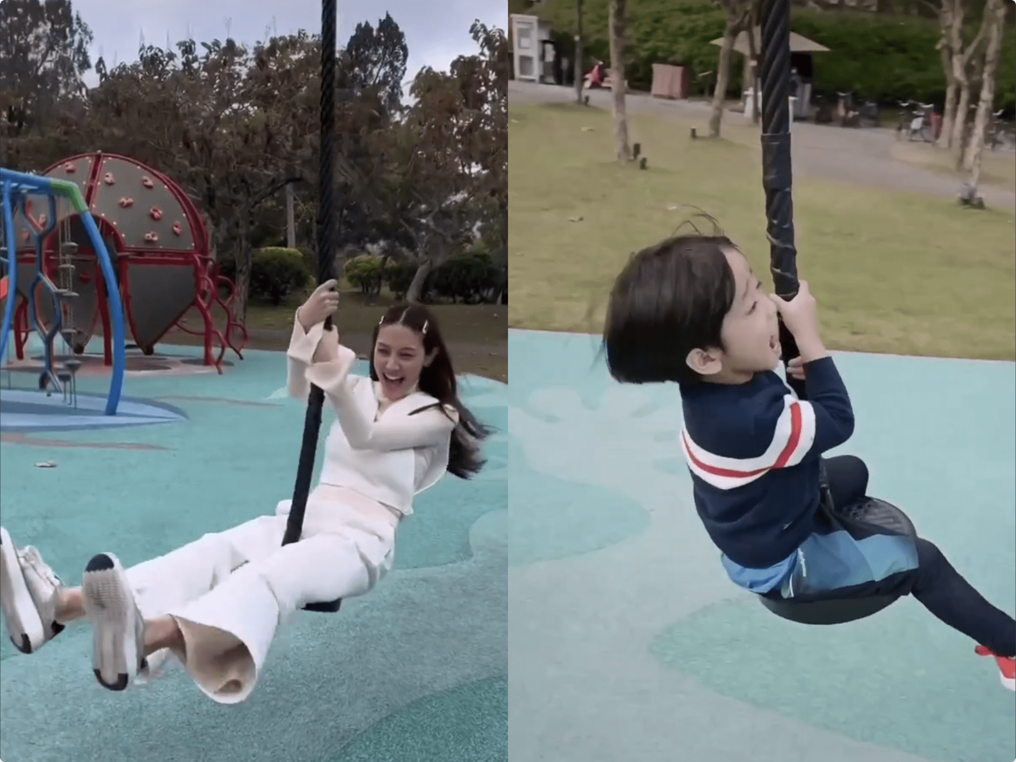 陈凯琳|郑嘉颖为4岁长子庆生，娇妻陈凯琳肤色暗沉，刚出月子就陪儿子疯玩