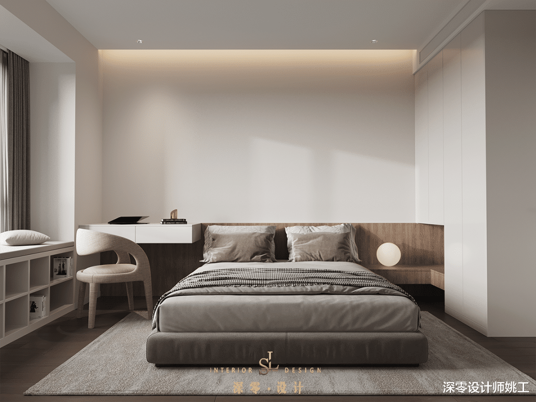 一家三口 143㎡简约风,适当留白也能让家变得这么淡雅,高级感满满