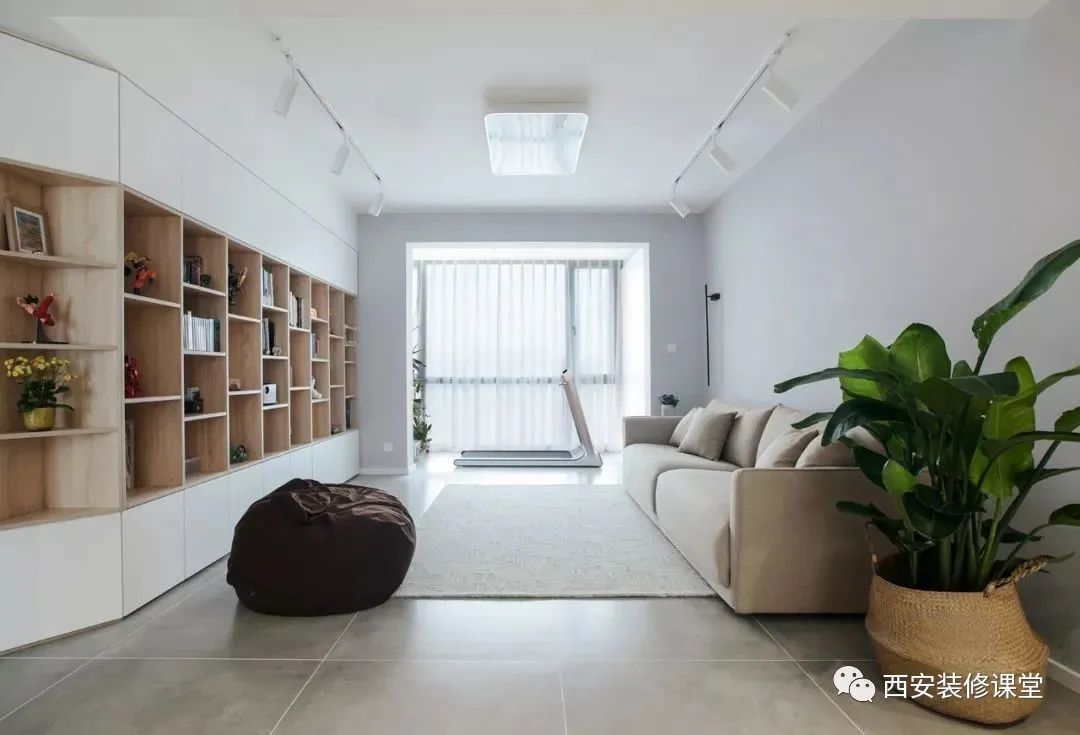 120㎡三室变两室,打造清爽婚房