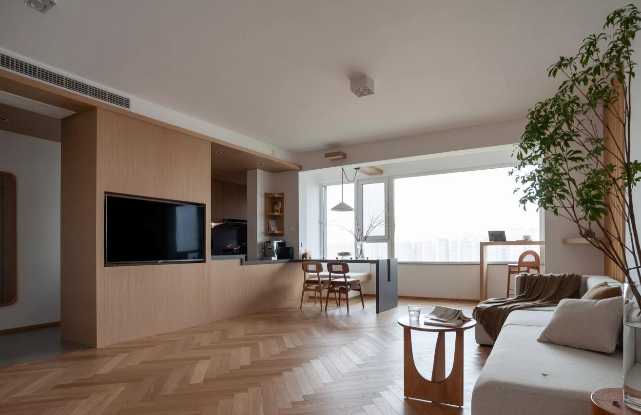 难怪地板拼花越来越流行!看了她家后,骨子里都透着清爽干净