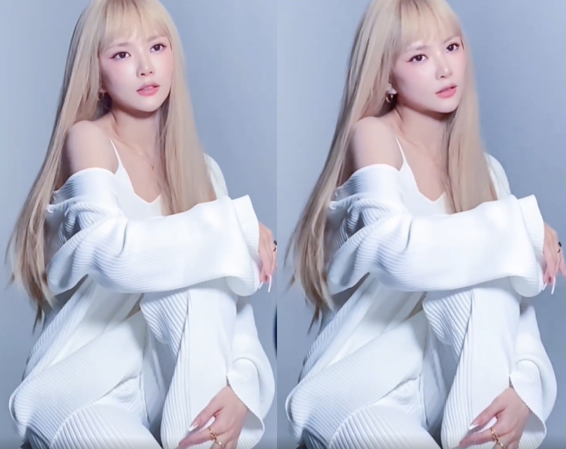 王灿|杜淳娇妻王灿晒金发造型，不扣外套露一边肩膀，戴万元手链太贵气