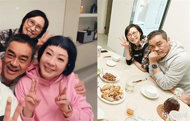 郭蔼明|刘青云携妻参加聚会!郭蔼明穿得像菲佣打扮太朴素,黎耀祥胖成球抢镜