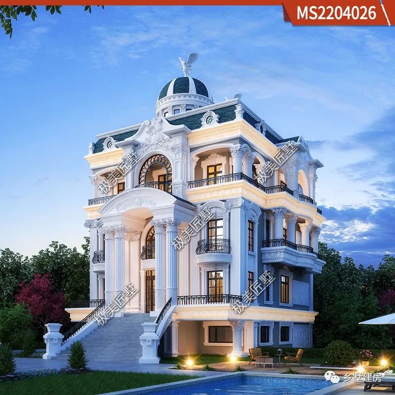 别墅|13.26X14米四层巴洛克风别墅，典雅高贵的代表