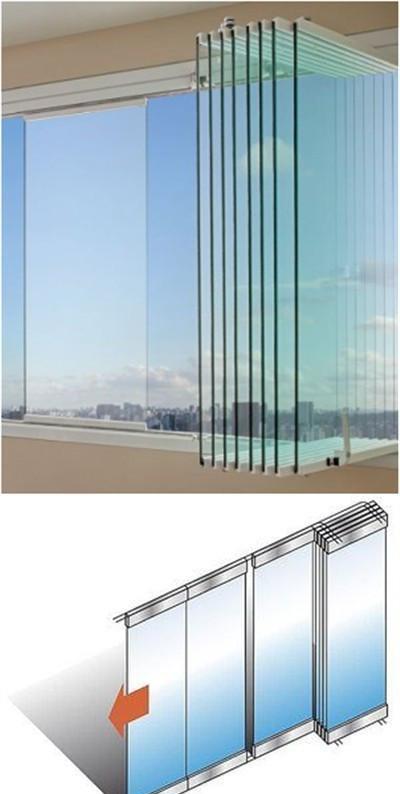 封阳台用折叠窗,可得留个心眼:上下折叠、左右折叠,别选错了!