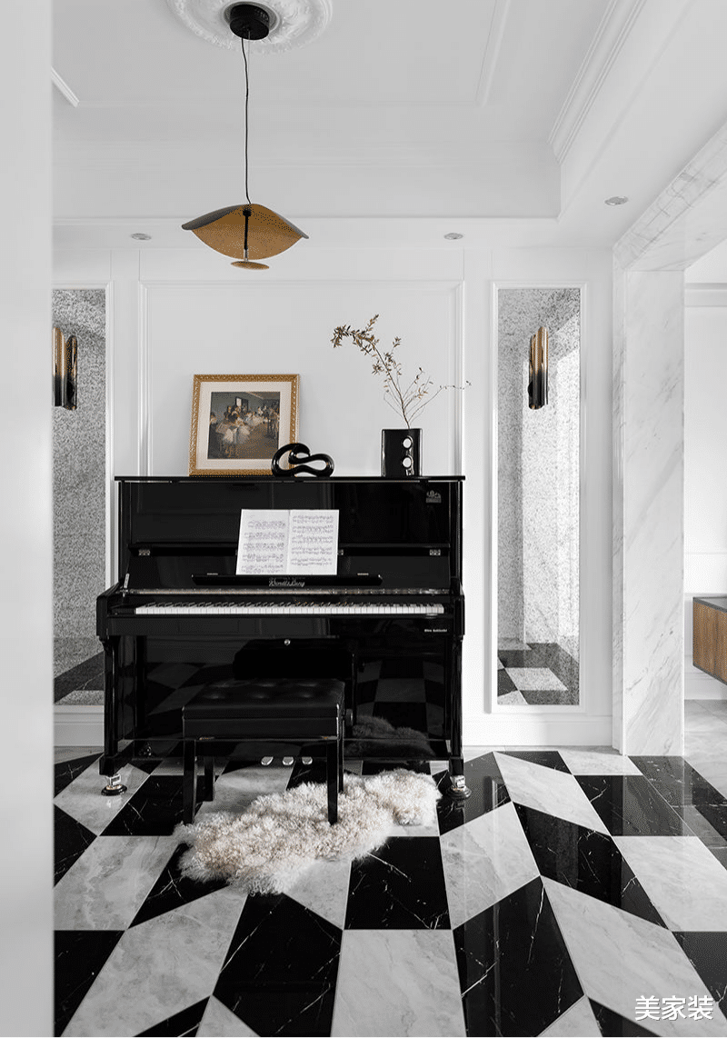 音乐人士的家,运用黑白色调搭配,创造温馨舒适之家
