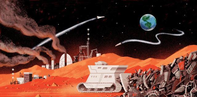 NASA曾几次在火星发现人类垃圾?嵌在岩石间的金属薄片,产自美国
