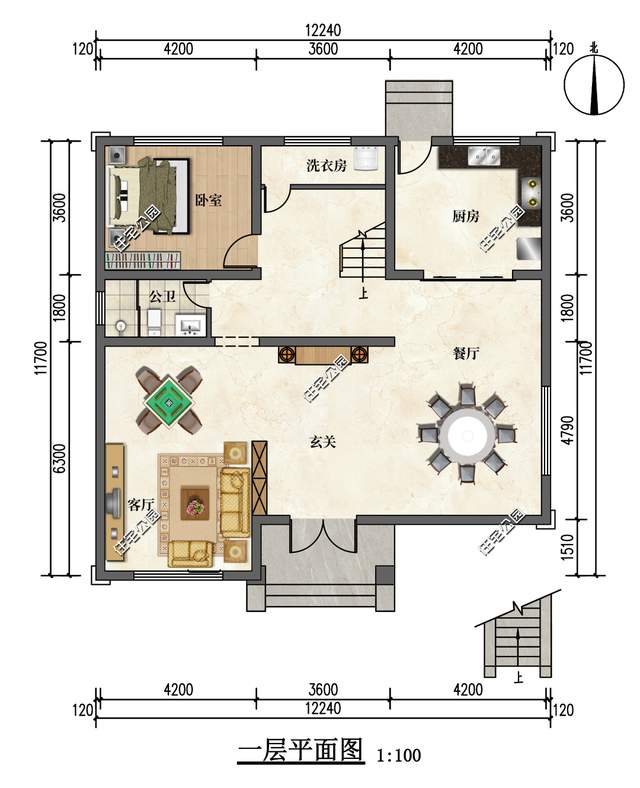 12×11米带多卧室的三层欧式别墅,父母子女可分层居住