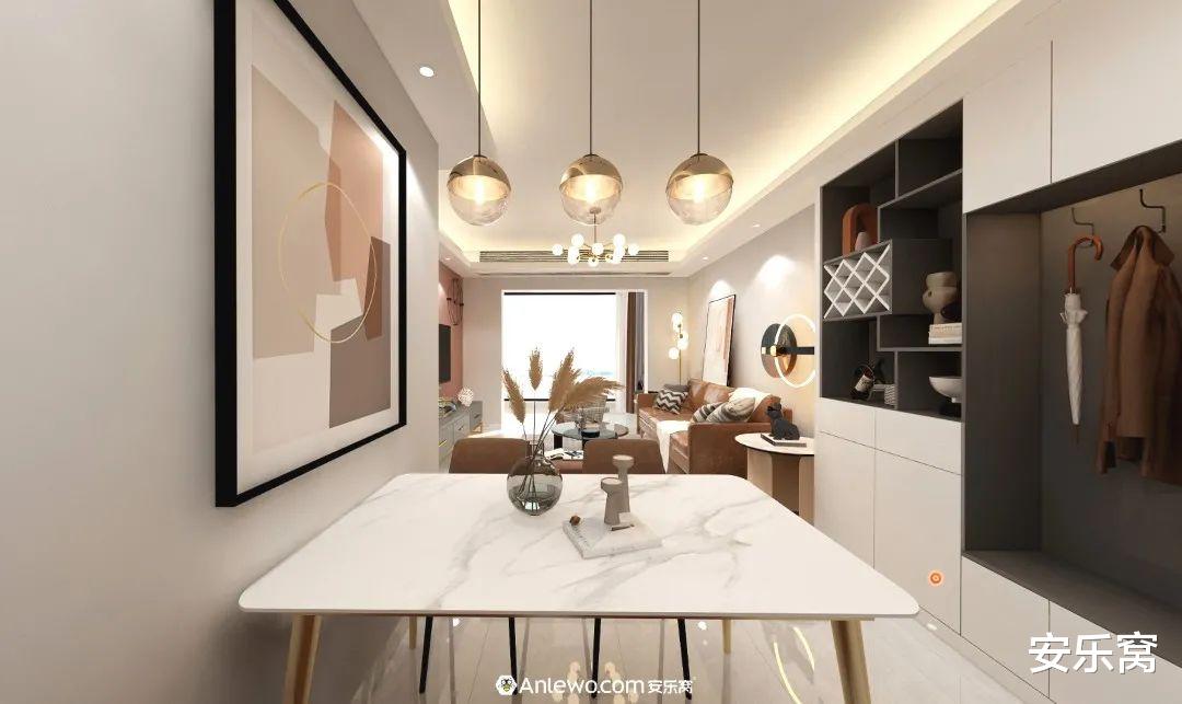 103㎡现代北欧风，客厅的搭配设计简直太爱了！