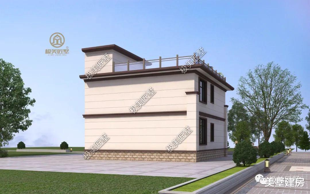 首付比例|屋后不开窗的二层现代风,造价不高,家人看了都喜欢