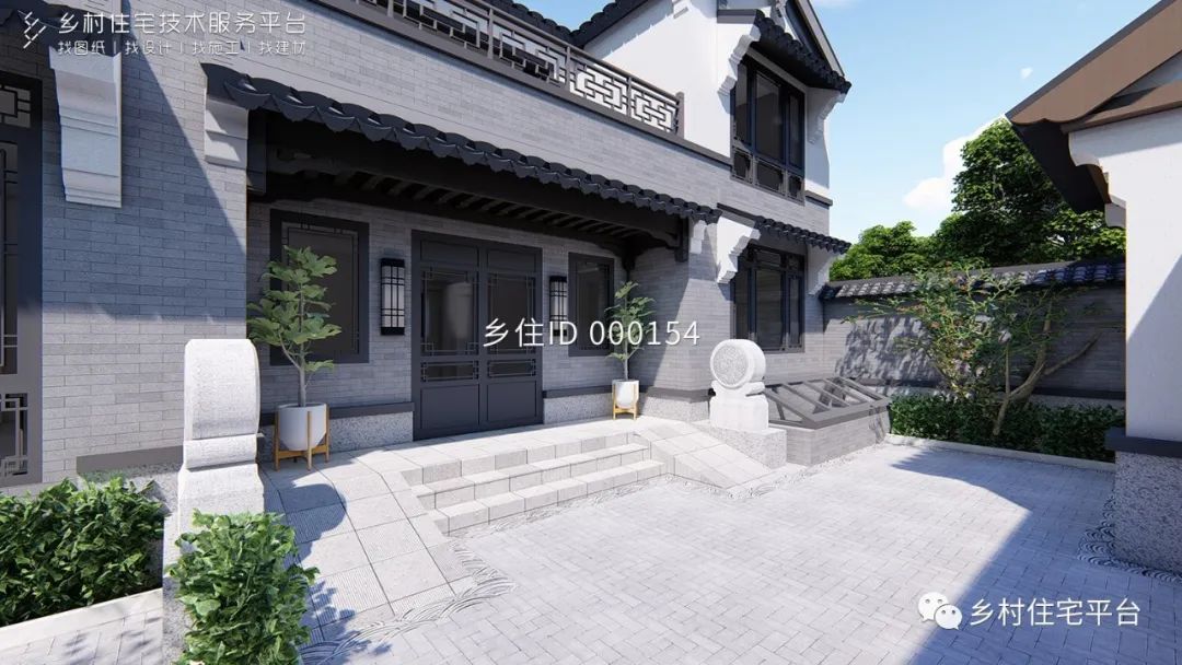 乡住科技土建筑面积357㎡面宽13m×进深10m 河北承德二层新中式别墅
