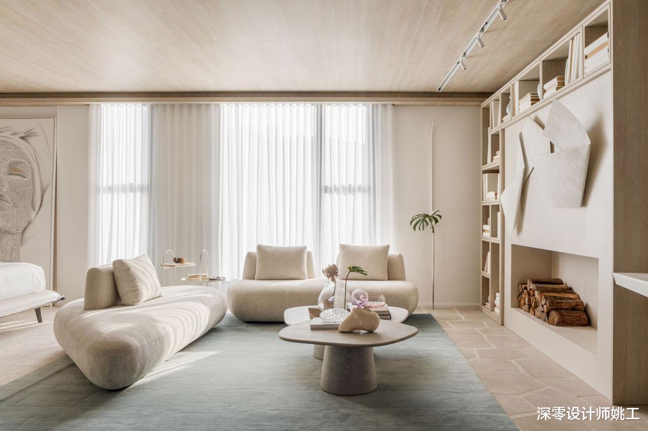 小户型78㎡自住，全屋米色奠定基调，粉绿点缀，简约和复古的碰撞