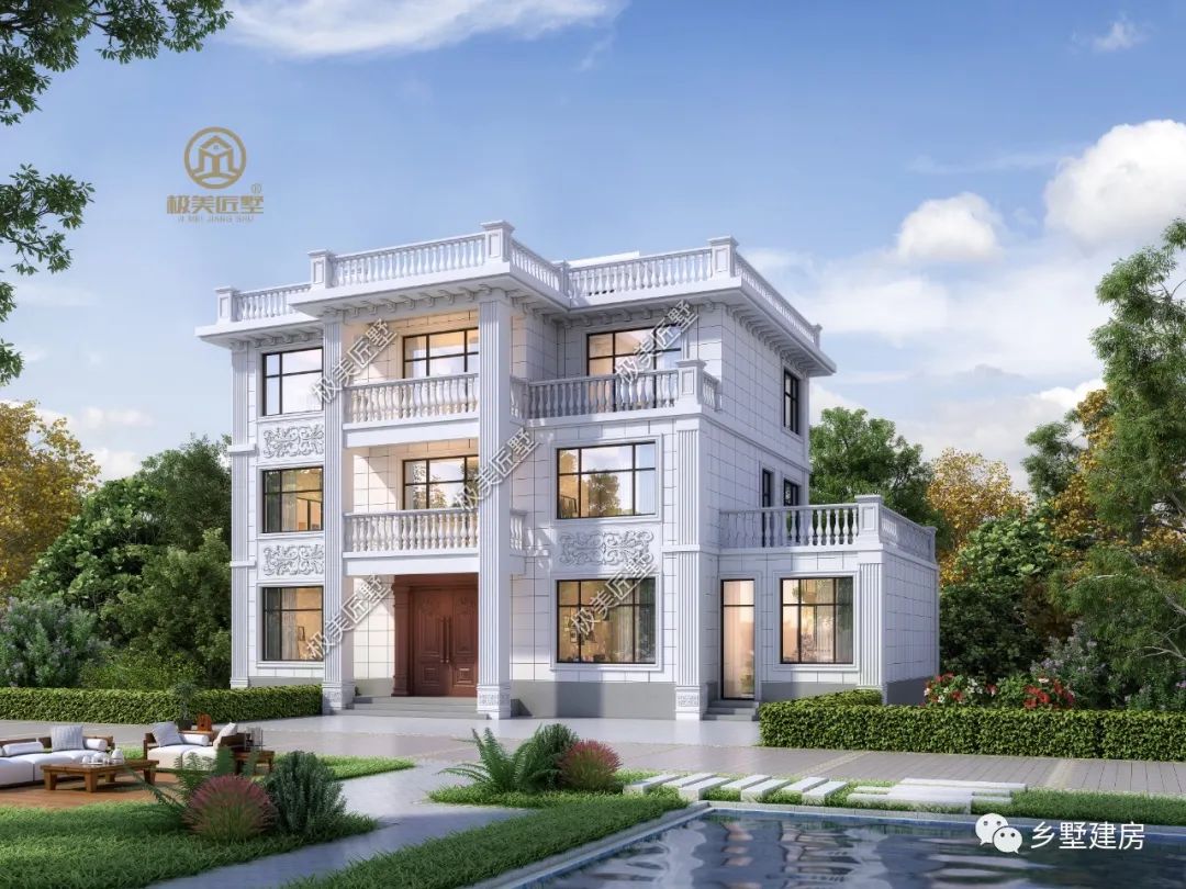 别墅|5款带偏房的别墅,造价不高,真正值得建的好房子