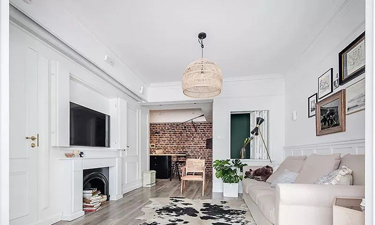 81平欧式两室,打通餐厨改为三分区,中厨、餐厅、水吧区都有了