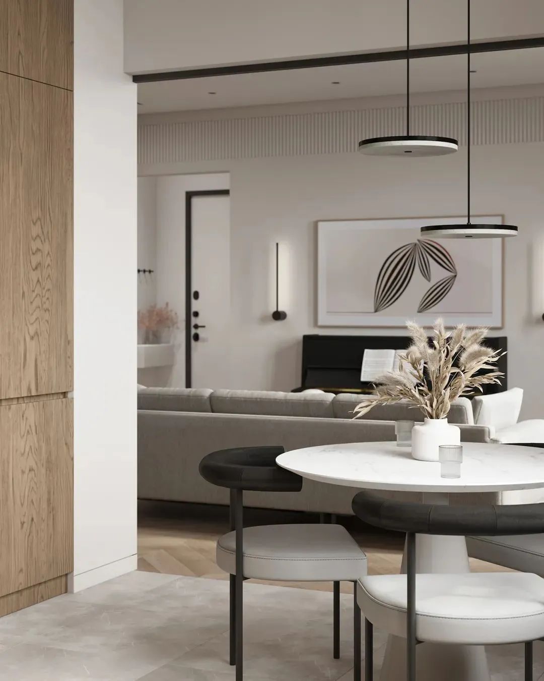 坚持原木+灰色调,她的家高级又温馨,全屋处处是亮点