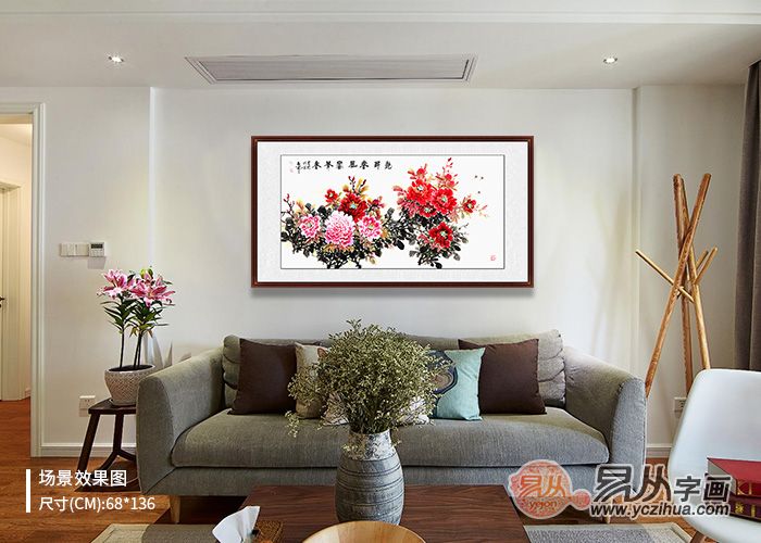 沙发背景墙挂什么画好给 花鸟画给家增添无限魅力