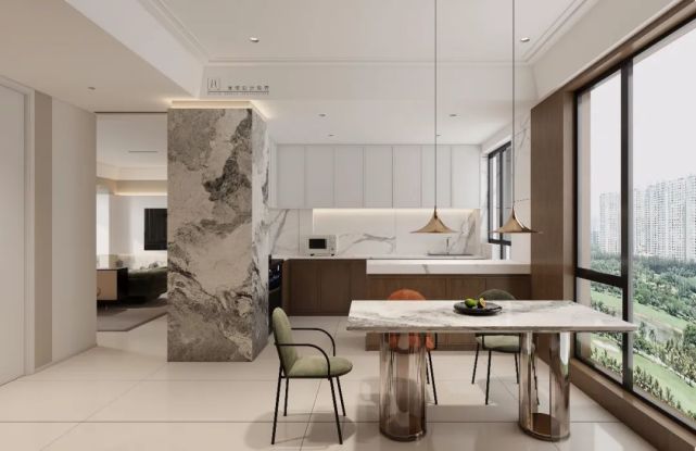 厚榭作品:晨昏与四季丨135㎡现代混搭风