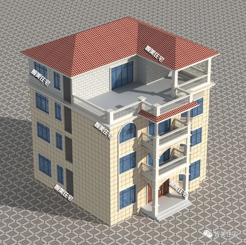 这栋别墅有13个卧室,室内空间还是很宽敞,造型简单不张扬