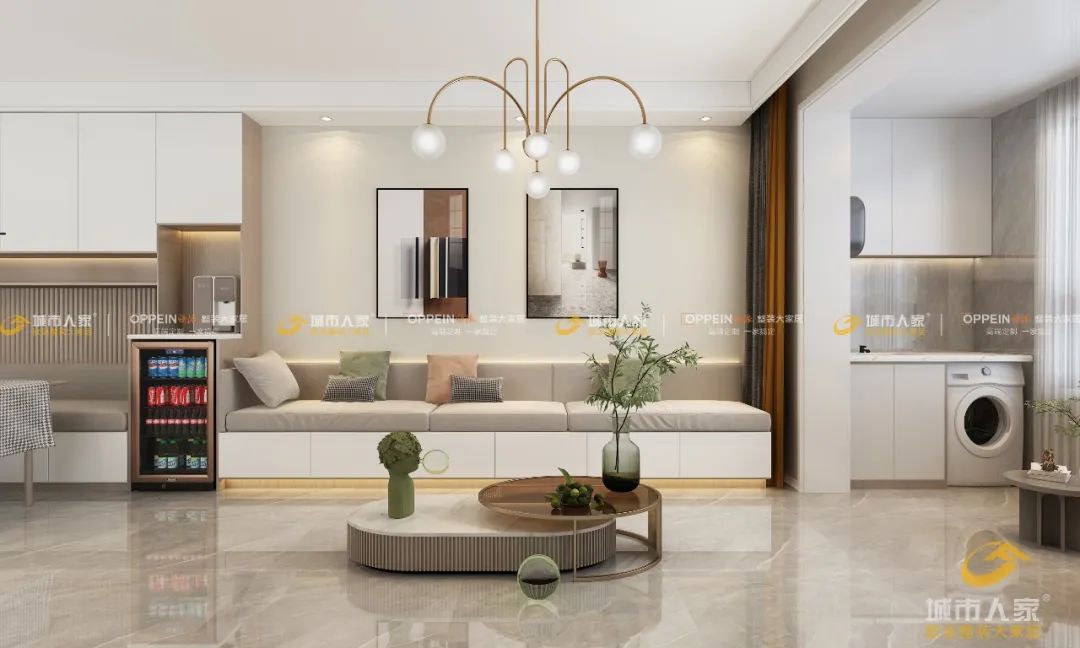 110㎡两居室现代简约风设计,用心打造别具特色的家!