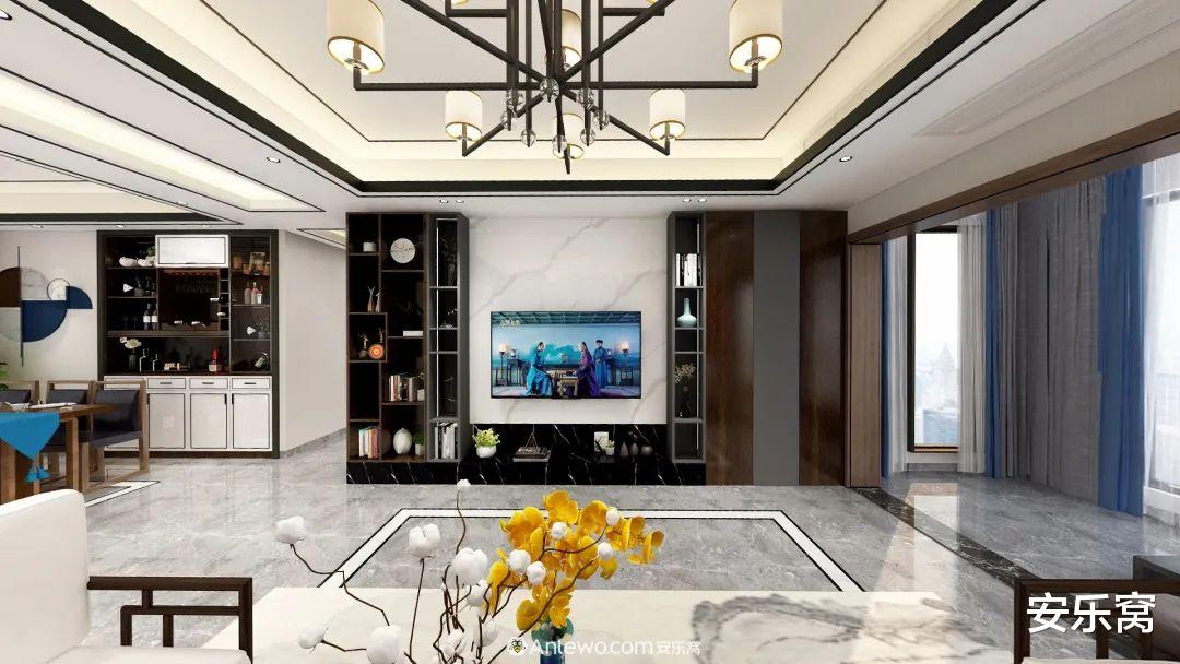ANLEWO|118㎡现代新中式,原来可以这么设计,新派雅趣!